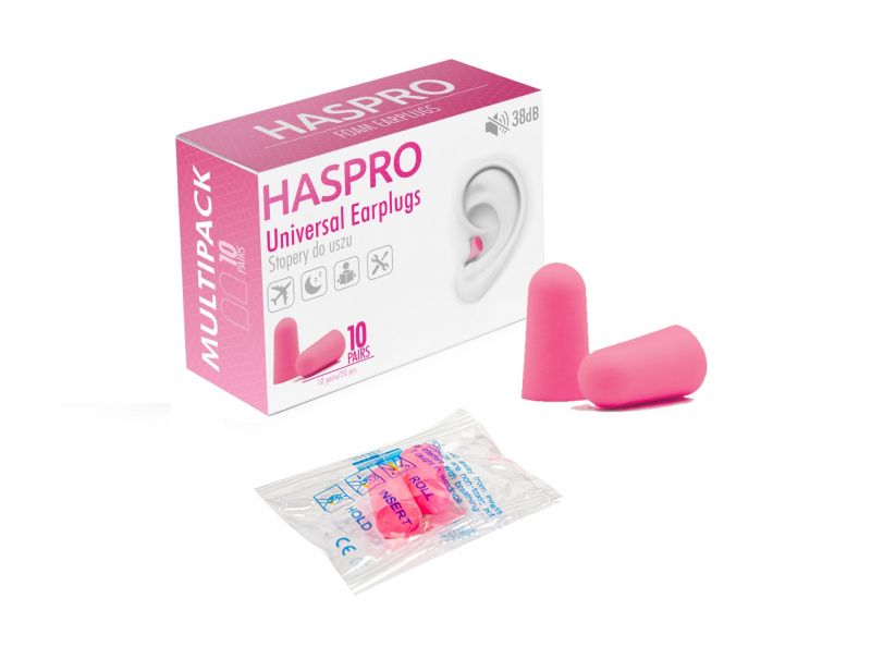 Set 20 dopuri de urechi Haspro Multi10 PINK