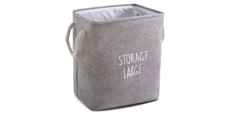 Cos de rufe, Pliabil, WAYA, Storage Large, XXL, Bumbac Canvas, , Impermeabil, Gri43cm*33cm*40cm