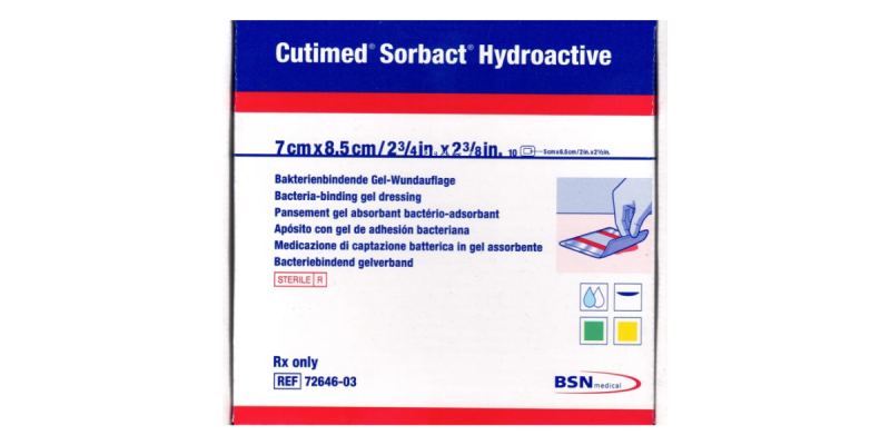 Cutimed Sorbact Hydroactive Pansament Antimicrobian 7 x 8.5 cm