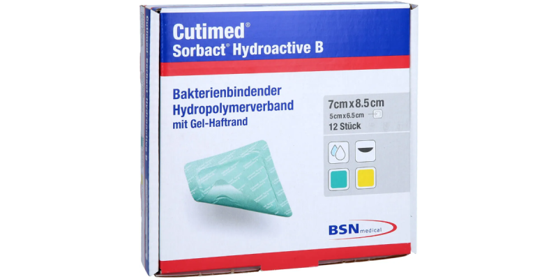 Cutimed Sorbact Hydroactive Pansament Antimicrobian 7 x 8.5 cm