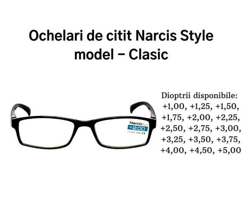 Ochelari de citit, clasici, Narcis Style, 3.50+