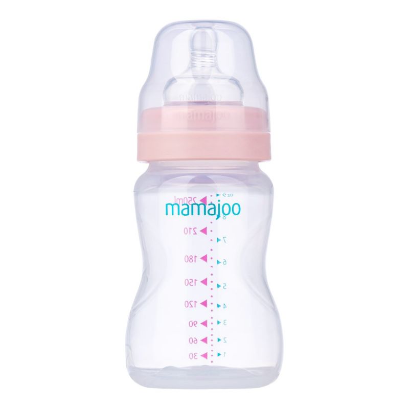 Mini set cadou roz pudrat, Biberon 250ml, Suzeta si cutie de depozitare, Mamajoo