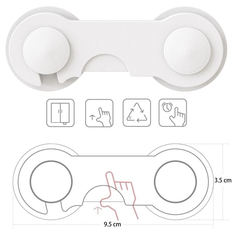 SIPO Curea incuietoare plastic pt. dulapuri si sertare x 10 buc