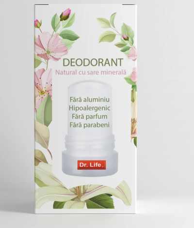 Deodorant natural cu sare minerală Dr Life Stick Alaun