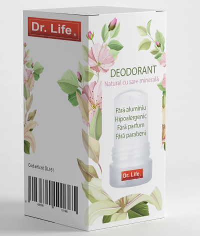 Deodorant natural cu sare minerală Dr Life Stick Alaun