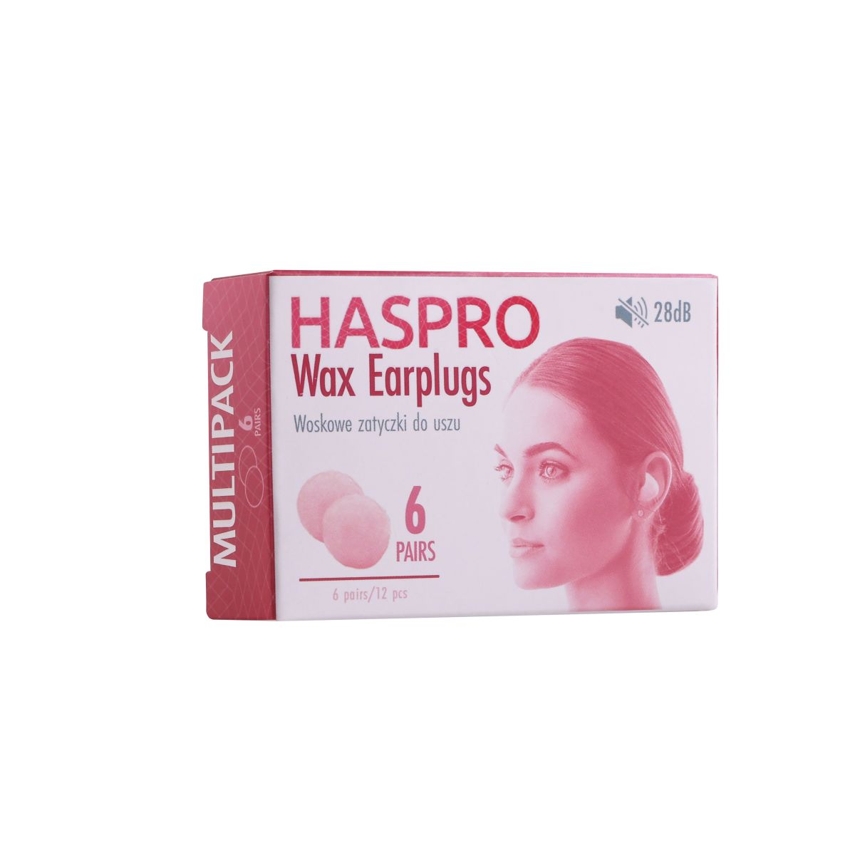 Set 12 dopuri de urechi Haspro Wax din ceara , impotriva zgomutului