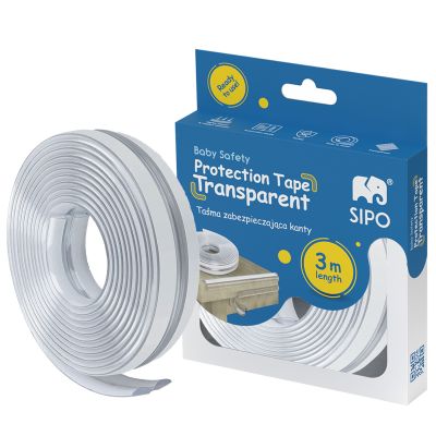 Banda protectie pentru muchii si margini cu adeziv, transparent, SIPO Baby Safety, 3 metri