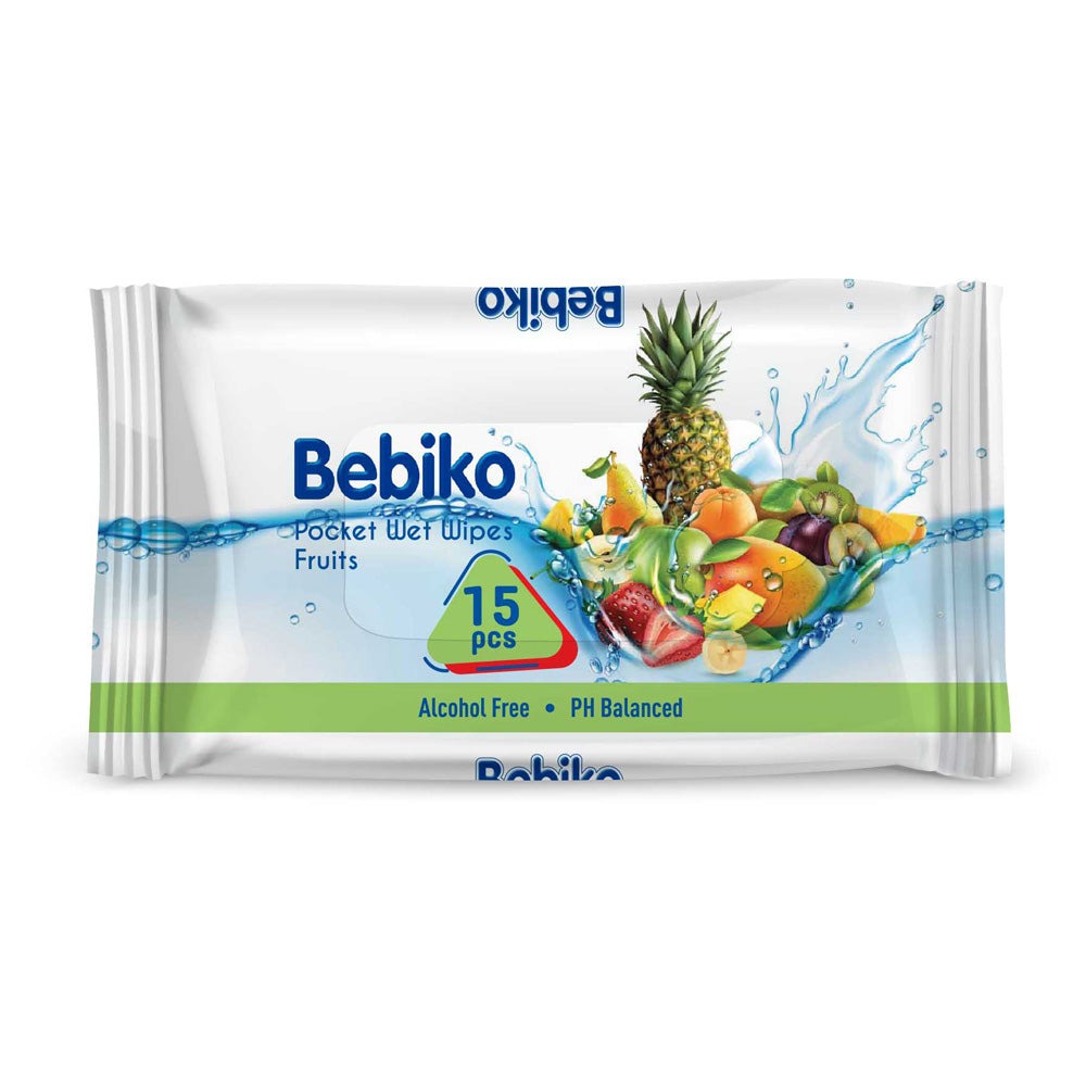 Bebiko Servetele Umede Pocket, Mix 4 Pach x 15 Buc