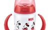 Biberon PP 150 ml cu toarte + tetina silicon de invatare 6-18 luni, First Choice Disney MINNIE, Nuk